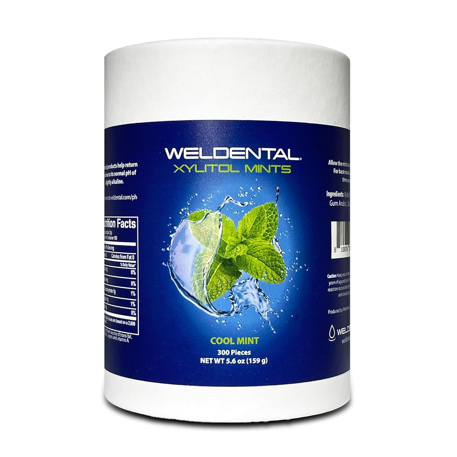 WELdental Caramelo de Xilitol Sabor Menta, Pack de 300 Unidades