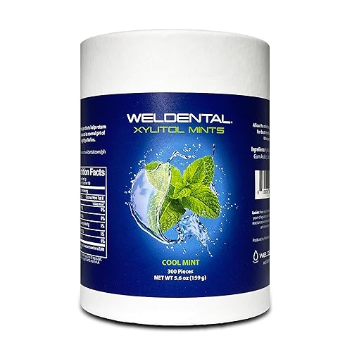 Weldental Mentas de xilitol en envases sin plástico, 300 unidades