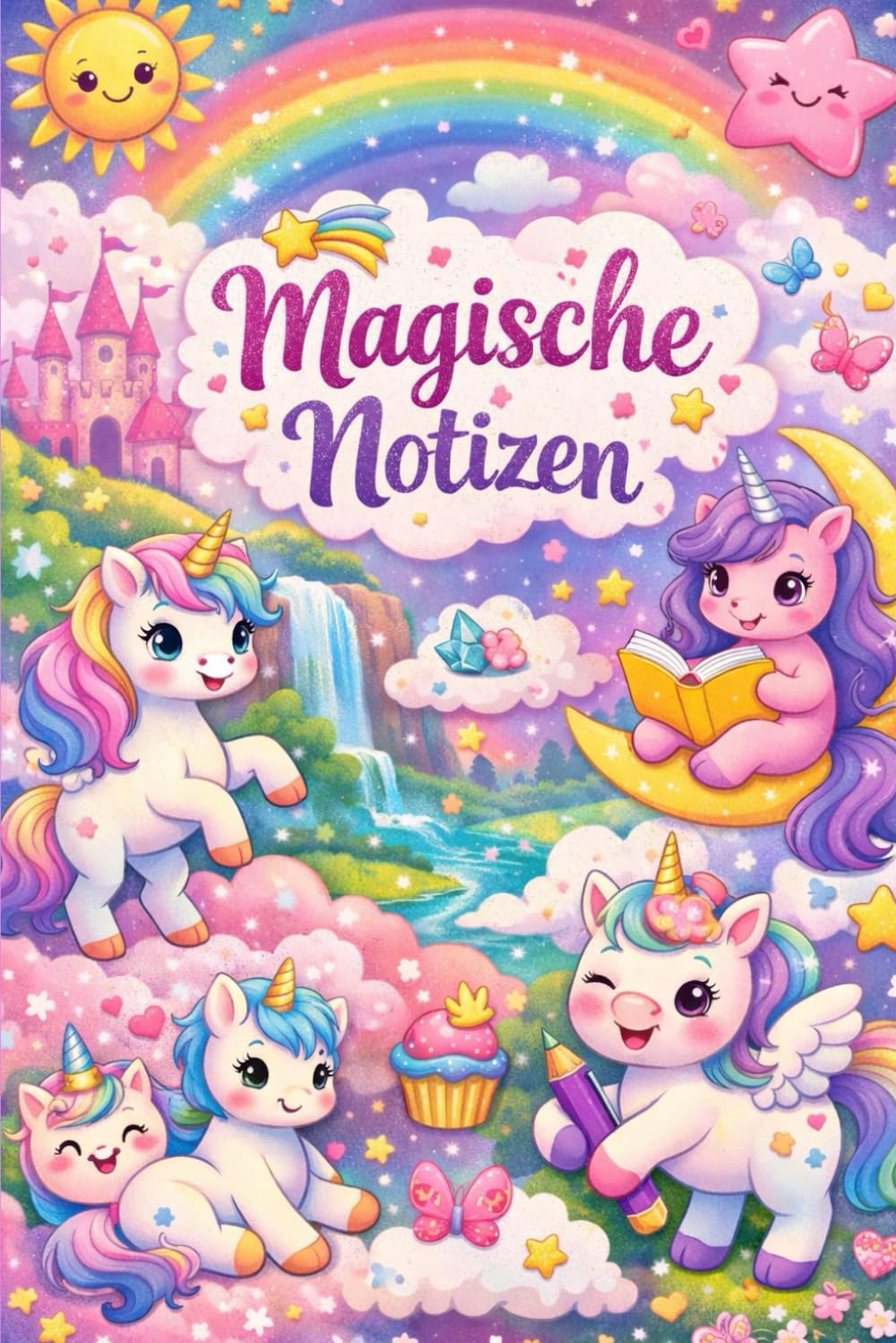 Magische Notizen: Buntes Einhorn-Notizbuch für Mädchen – Perfekt für Schule, Gedanken, Geschichten und Zeichnungen