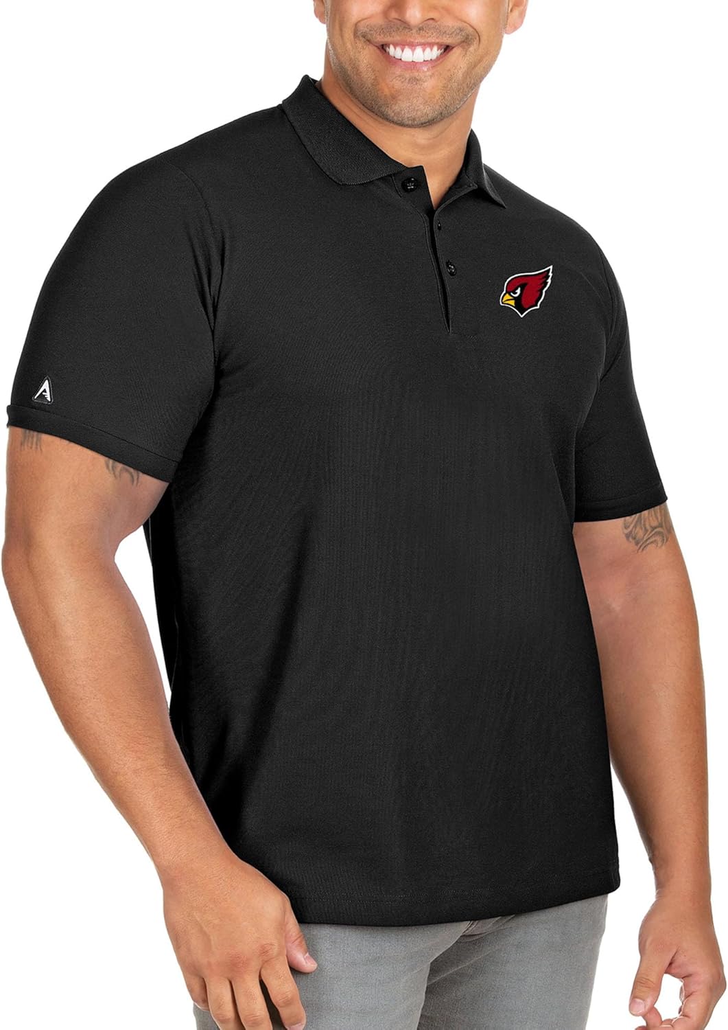 Antigua Men's Charcoal Tennessee Titans Big & Tall Legacy Pique Polo