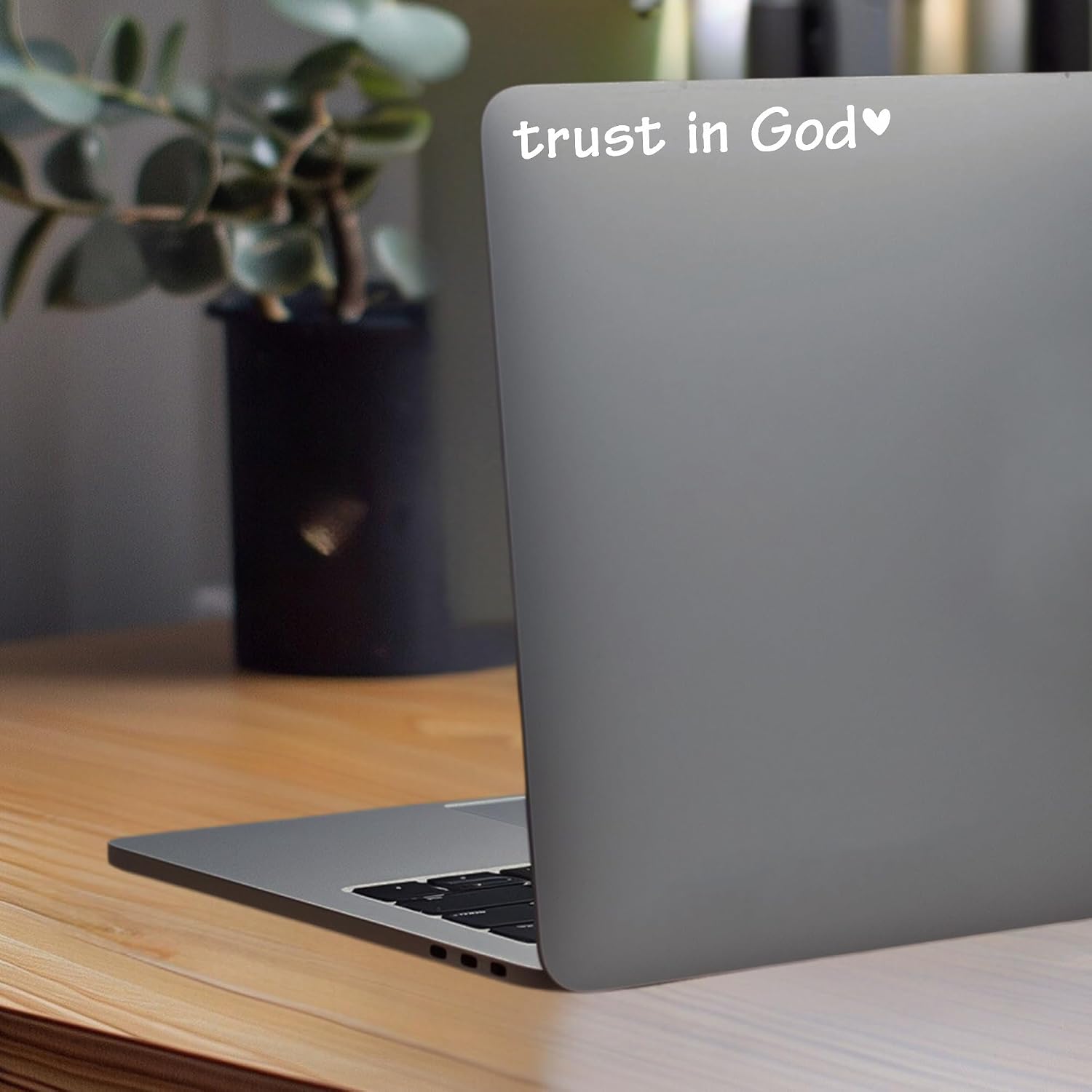 Car Stickers for Women, Rearview Mirror Decal, Cute Car Decals (Trust in God - White) image 5