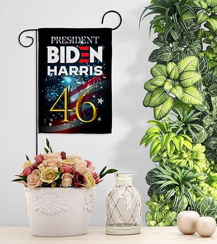 Miniatura 9 de Biden Harris Flag President 46 Juego de bandera de jardín con soporte Patriótico Vote Demócrata Republicano Tea Party Estados Unidos Americana