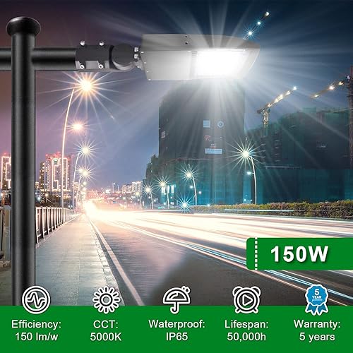 Miniatura 2 de OSTEK LED Shoebox Street Lights 150W 21000LM LED Area Pole Accesorio para iluminación LED estacionamiento Iluminación IP65 Área comercial al aire