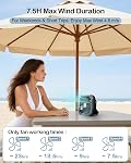 Odoland Portable Tent Fan with LED Lights - Rechargeable Camping Fan with 4 Speed Settings and 3 Light Modes for Hurricane Emergency Outages Camping, RV, Road Trips,Black