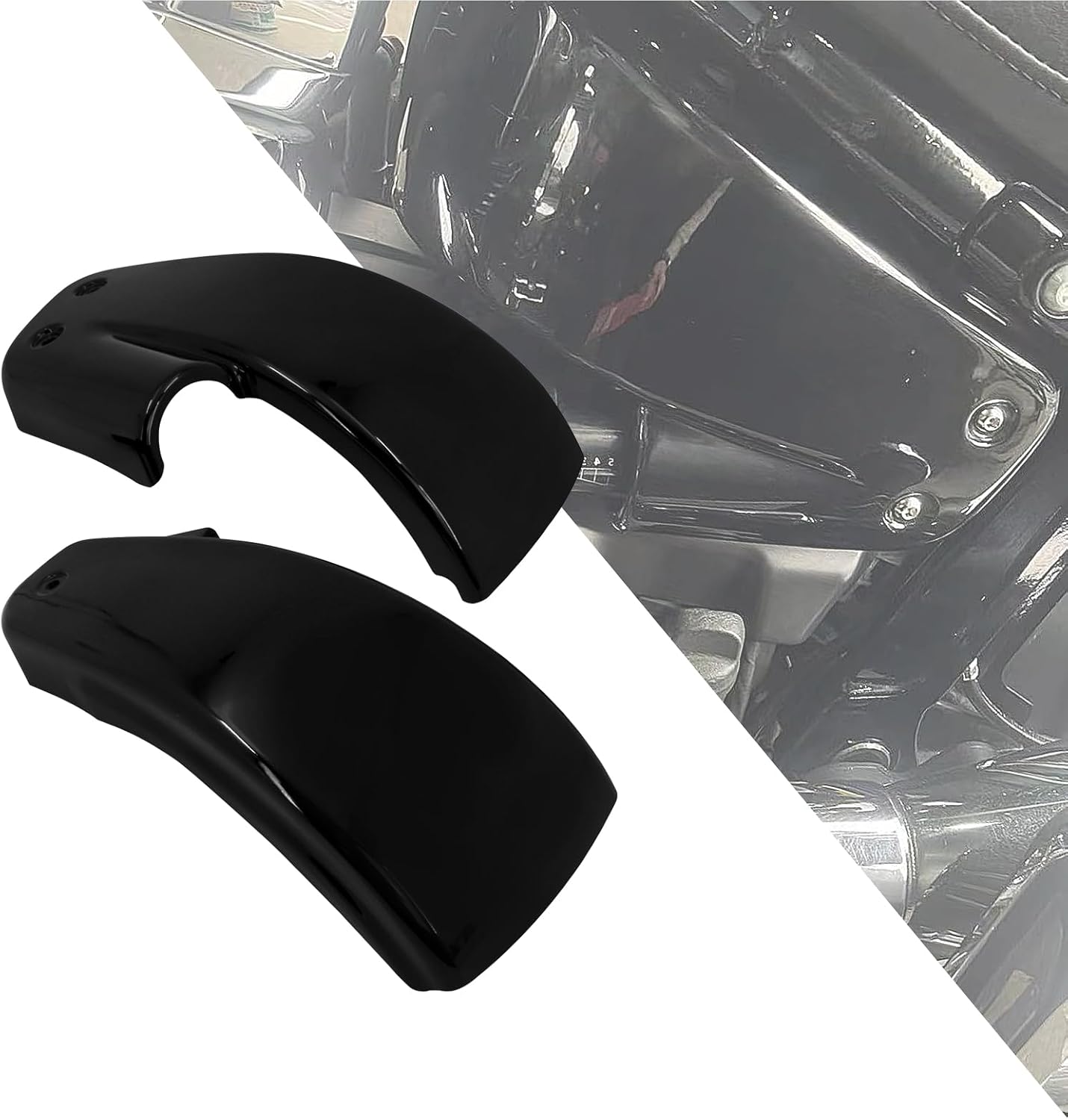 HDBUBALUS Motorcycle Battery Side Fairing Covers Fit for Harley Fat Boy Breakout FXBR FXFB FLSB 2018-2023 (#2 black)