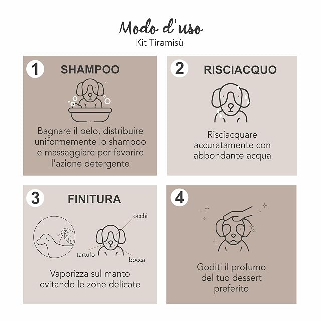 Foto 3 de 5 de YUUP! - TIRAMISÚ Duo - Shampoo y Fragancia con Aroma a Cacao, Crema y café, Kit para Perros y Gatos