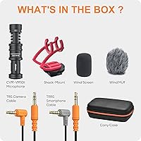 Vista 6 de Comica Micrófono de cámara CVM-VM10II, micrófono direccional cardioide de escopeta para video, videocámara para cámaras Canon, Nikon, Fuji, Sony