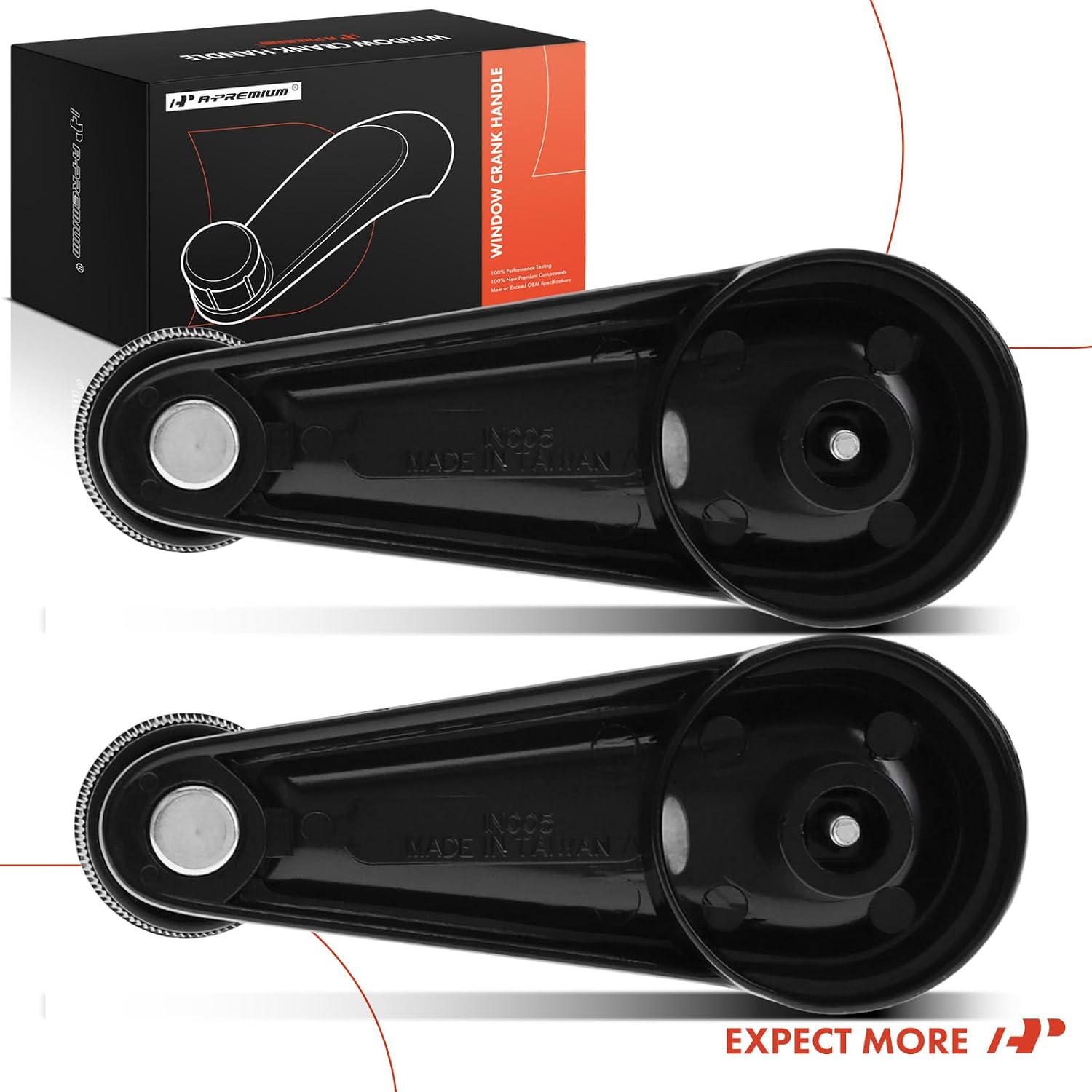 A-Premium Window Crank Handles - Driver and Passenger Side, Set of 2