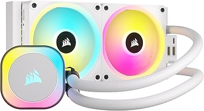 Corsair iCUE LINK H100i RGB Flüssig-CPU-Kühler - 240mm AIO - QX120 RGB-Lüfter - Passend Für Intel® LGA 1700, AMD® AM5 - iCUE LINK System Hub Enthalten - Weiß