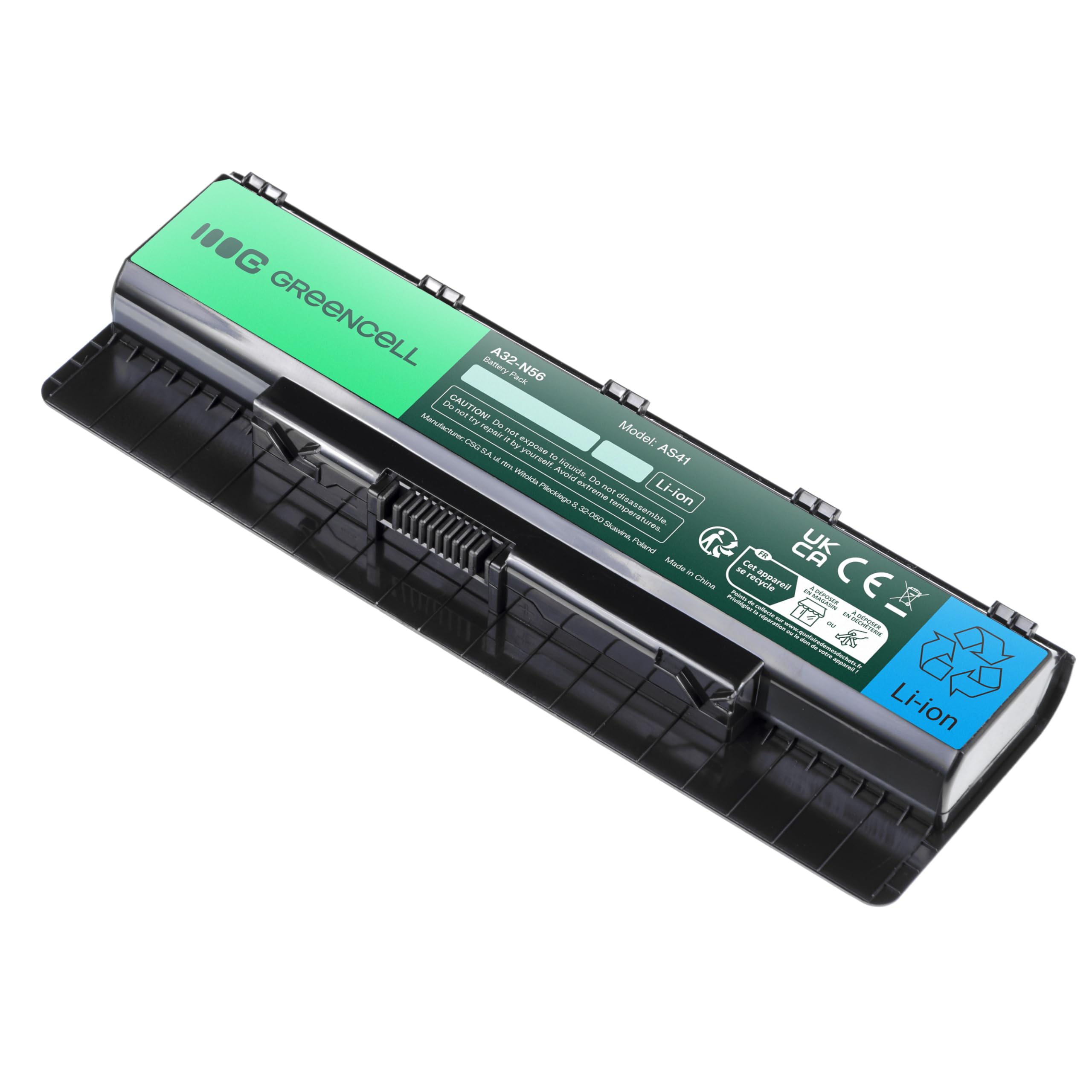 Green Cell Batteria A32-N56 per Asus N56 N56V N56VB N56VJ N56VM N56VV N56VZ N76 N76V N76VB N76VJ N76VM N76VZ G56 G56JK G56JR Portatile (4400mAh 11.1V Nero)