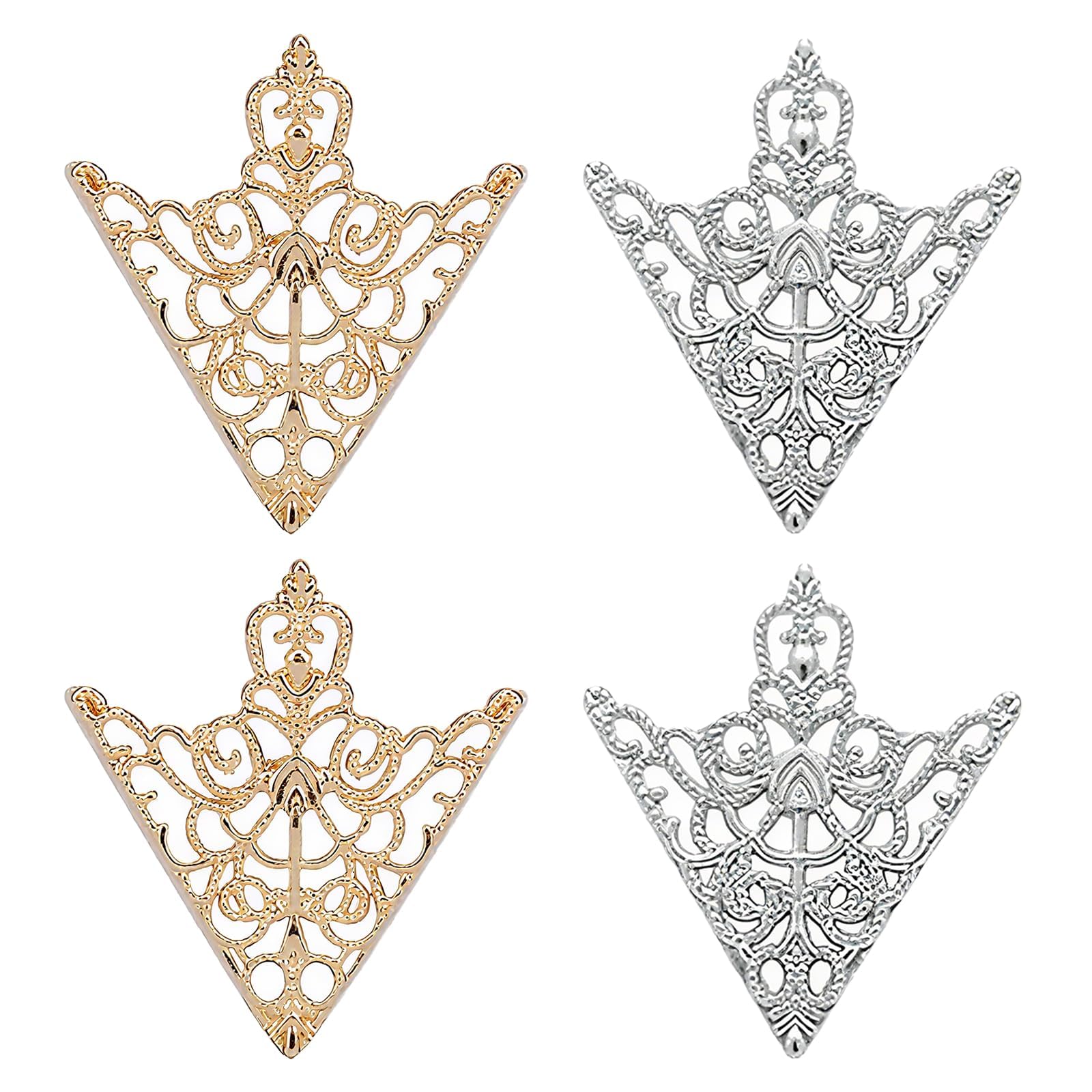 Collar Tips Men, Vintage Pattern Triangle Pin Set Four, Classic Formal Wear Accessories, Sophisticated Style for Professional Social Occasions, Elegant Dress Shirt Collection-image-25