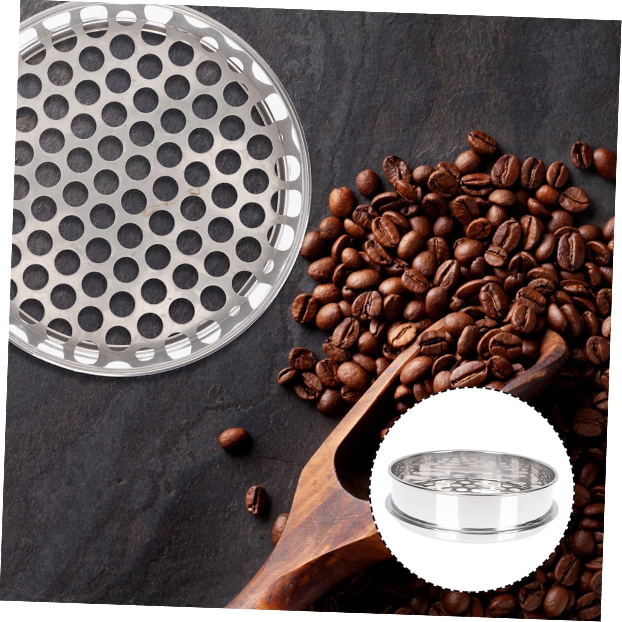 2pcs Stainless Steel Mesh Sifter Round Hole Sieve for Sifting Soil Blueberries Spices User Friendly Removable Mesh Resistant Essential Tool for Use