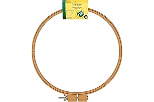 Dritz 3202 12" Quilting Hoop for Hand Stitching - No-Slip Plastic Keeps...