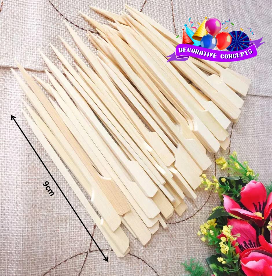 Skewers Pack of 150/300, Durable Bamboo Sticks with 30cm Length 3mm Diameter Ideal for BBQ Kebab, Cake Topper - Image 2