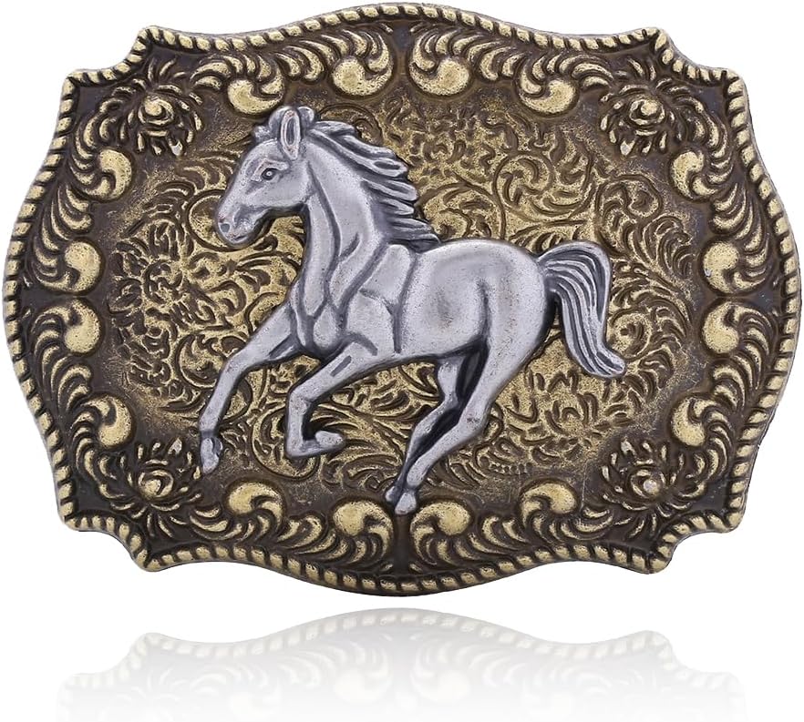 JAOYU Cowboy Belt Buckle for Men Women Ghost Skeleton Skull Western Longhorn Texas Rodeo Belt Buckle for Cowboy Cowgirls