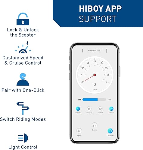 Miniatura 8 de Hiboy Electric Scooter, 8.5" Tires, Up to 17 Miles Range, 350W Motor & 19 MPH Portable Foldable Commuting Electric Scooter for Adults