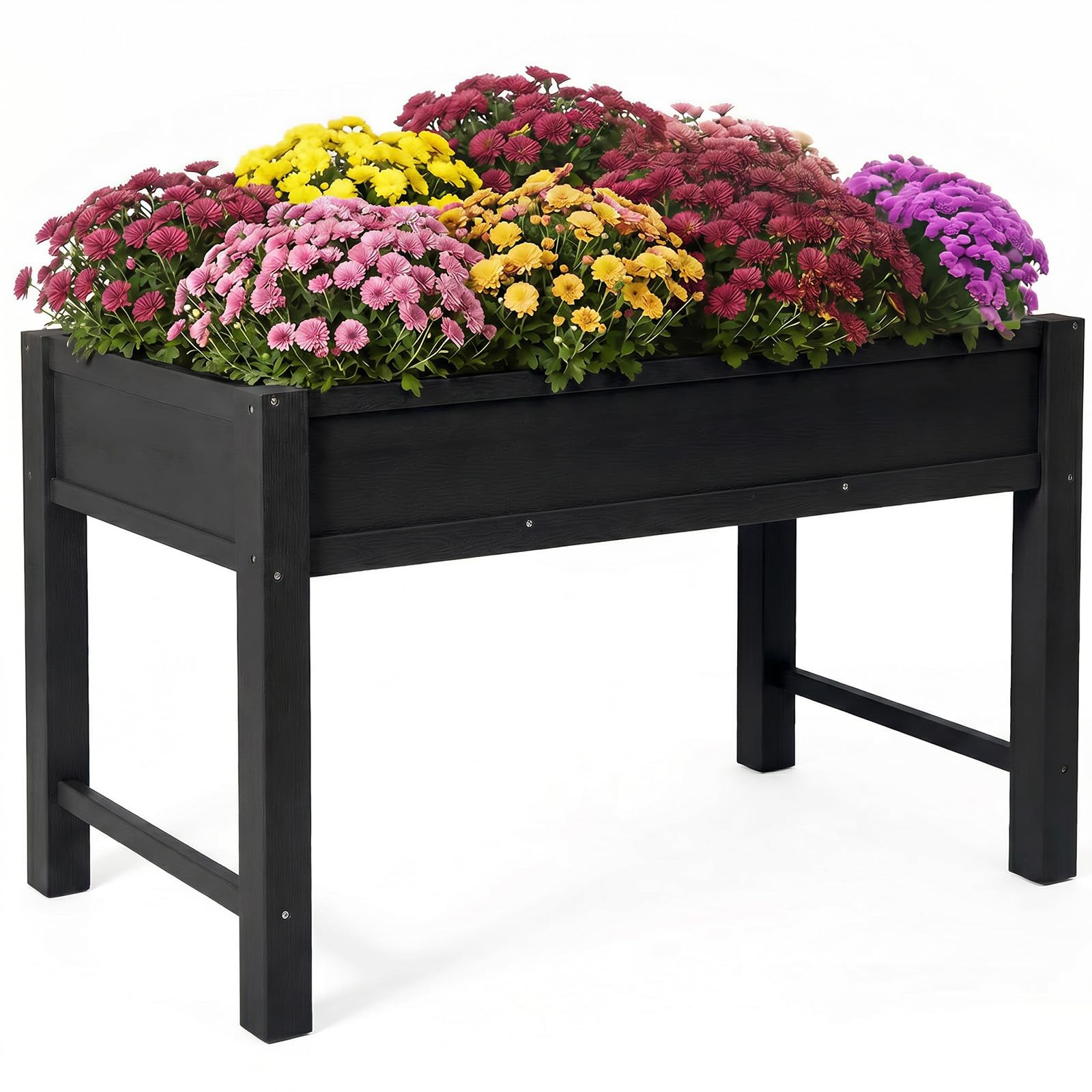 PASAMIC Raised Garden Bed with Legs, 48" HIPS Sturdy Elevated Planter Box