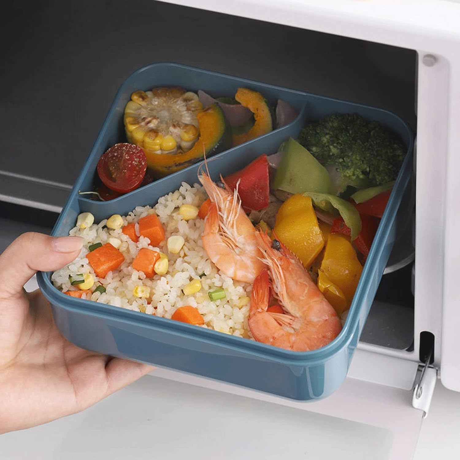 Bento Boxes Bento Lunch Box Heated Lunch Container Food Storage Containers Lunch Box (Color : Green)