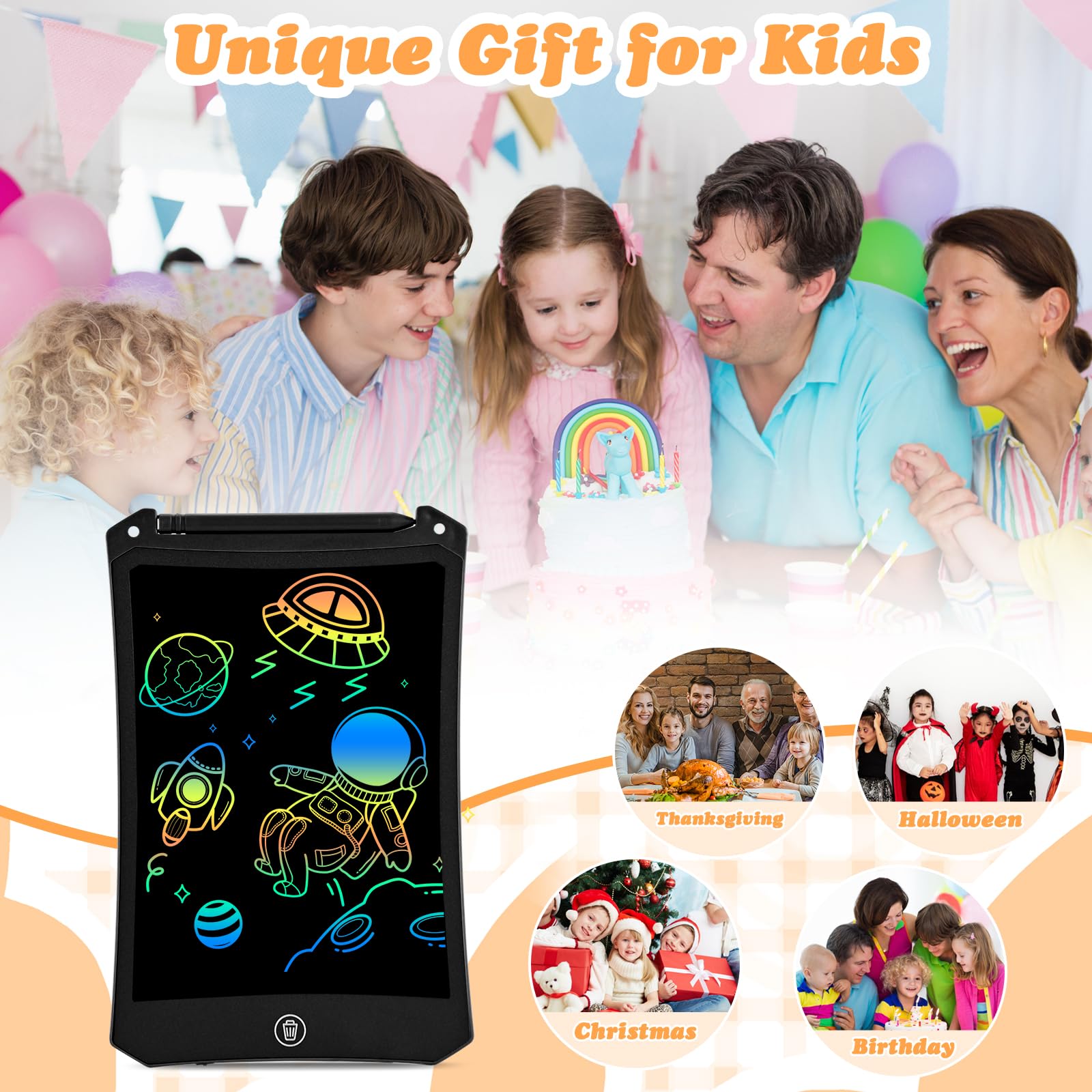 Giochi Bambini 3 4 5 6 7 8 9 Anni,Cimetech Regalo Bambino 8,5 Pollici Tablet Cancellabile Tavoletta Grafica Giocattoli Calendario Avvento 2025 Regali Natale