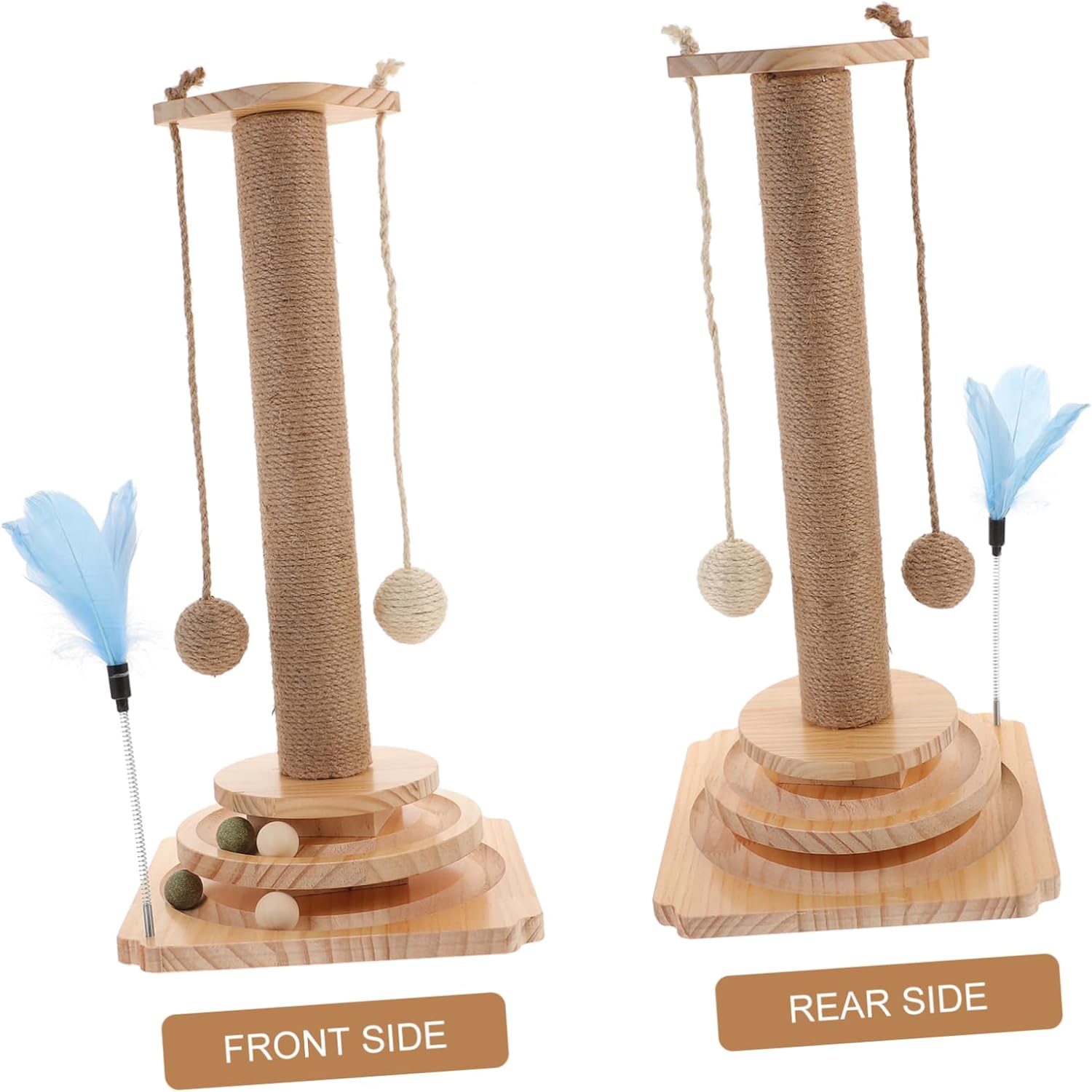 Generic Cat Scratch Post Tower Sisal Cat Tree for Indoor Kitten Plaything Climbing Sisal Pillar Stand