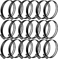 Vista 11 de BOTTEN 20 piezas de abrazaderas de manguera negras, 3/4" - 1-1/2" (21-38mm) 304 abrazaderas de manguera de acero inoxidable, kit de surtido