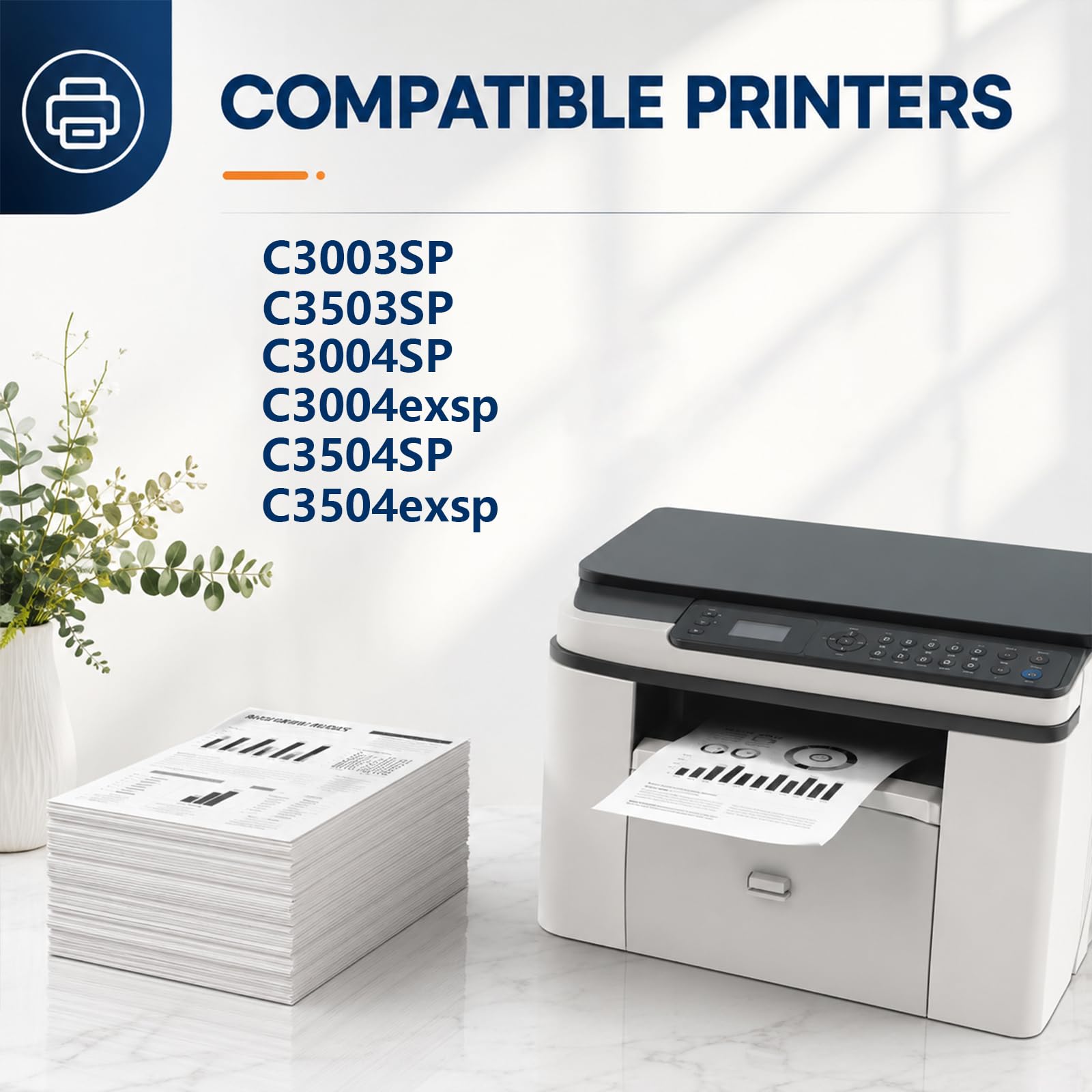 Cartuccia di toner MPC3503, Sostituzione ad alta resa per Ricoh color LaserJet C3003SP C3004SP C3503SP C3504SP C3004exsp C3504exsp Stampante, Colori ricchi, Alta rendibilità ,Blue