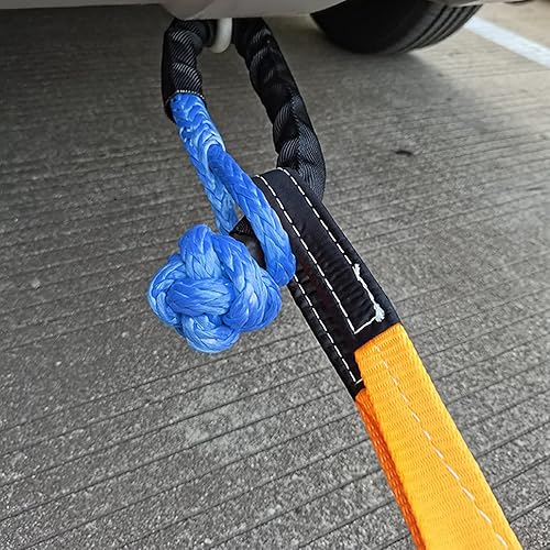 Miniatura 6 de Konelia Grillete suave de 12 x 22 pulgadas, 38000 libras, cuerda sintética suave de grillete con funda extra y guantes para SUV, ATV, camión,