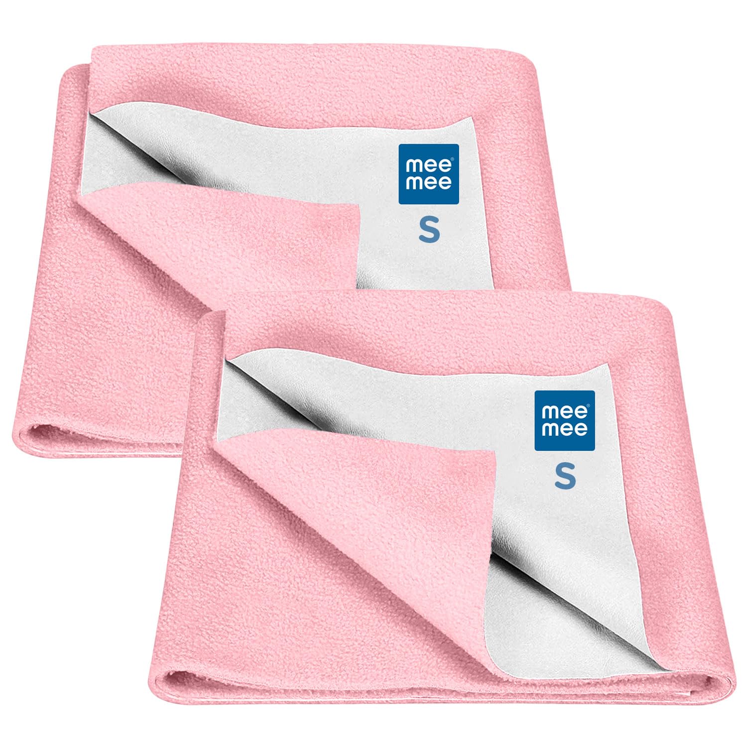 Mee Mee Breathable and Total Dry Sheet Protector Mat (Pink) Pack of 2