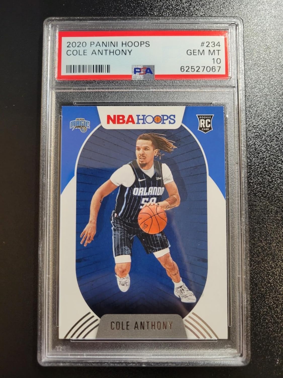 Cole Anthony 2020-21 PANINI HOOPS RC #234 - ORLANDO MAGIC - PSA 10 GEM MINT! - Basketball Cards