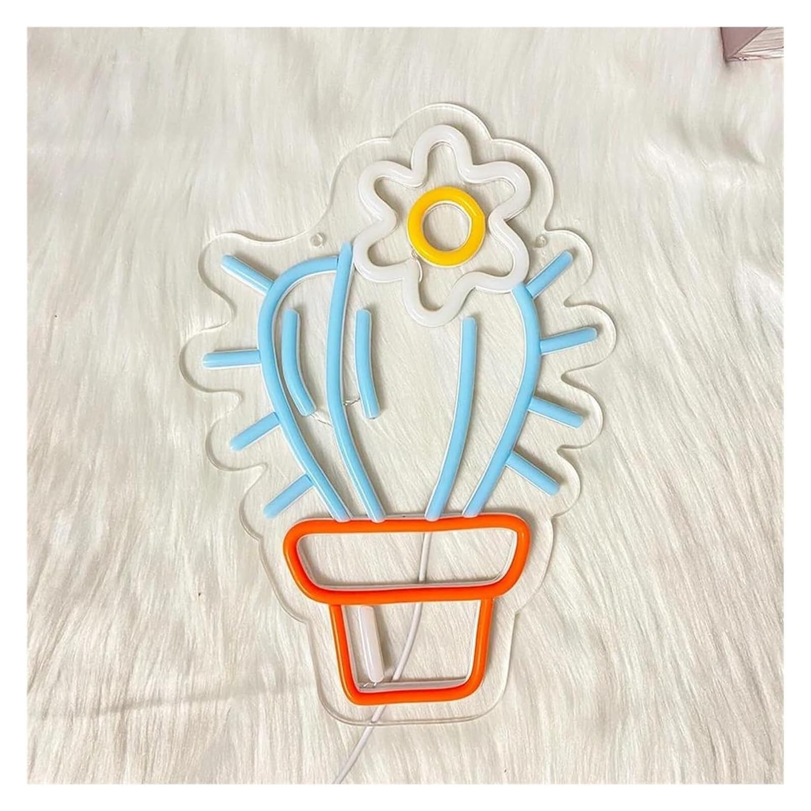 Generico Lampada per insegna al neon a LED con luce dimmerabile per negozio di fiori per stanza delle piante, 22 cm x 31