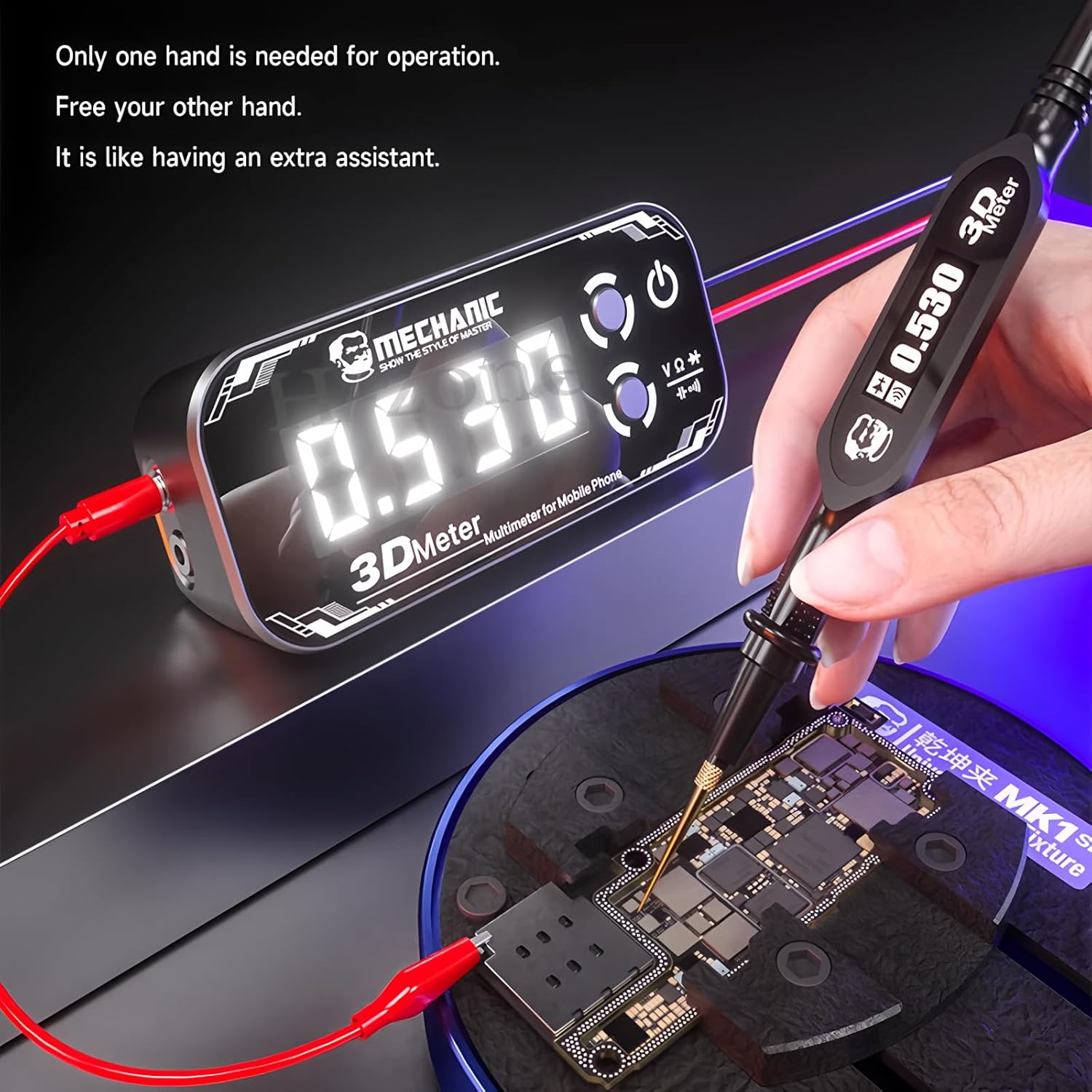 MECHANIC Detective 3.0 3D meter Professional Multimeter with 3D Triple Display High Precision Digital Tester for Mobile Phone & PCB