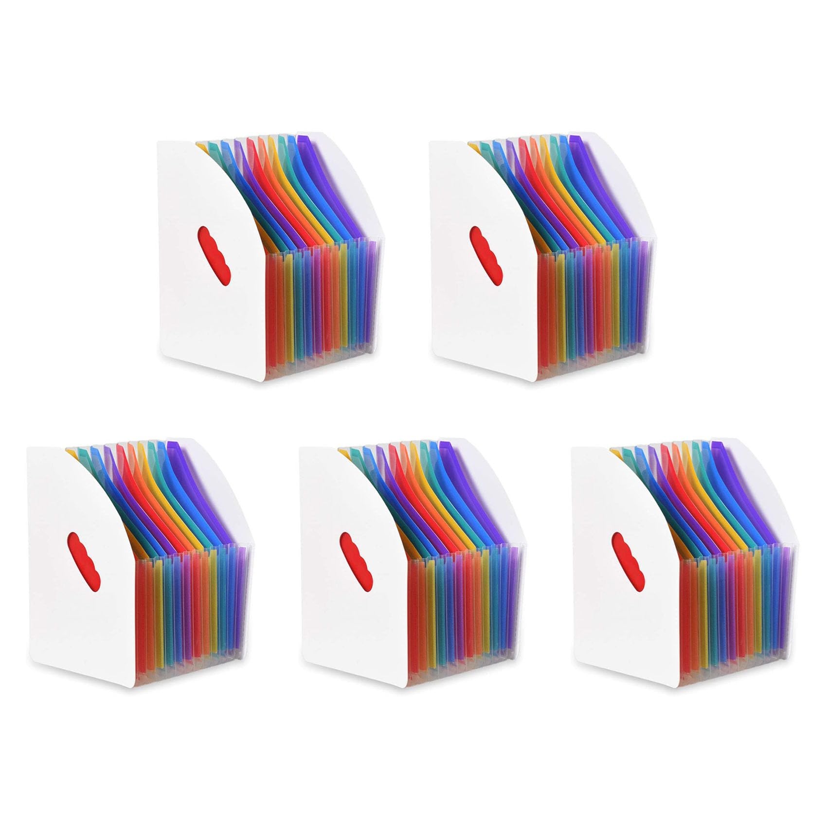 5X Carpeta de Archivos Expandible Carpeta de Pie A4 Organizador Vertical de Archivos Revista Cesta Escritorio 13 Bolsillos Soporte de Archivos