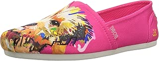 Skechers BOBS Women's BOBS Plush-Breeds Ballet Flat, Fuchsia-Big Smooch, 10 M US