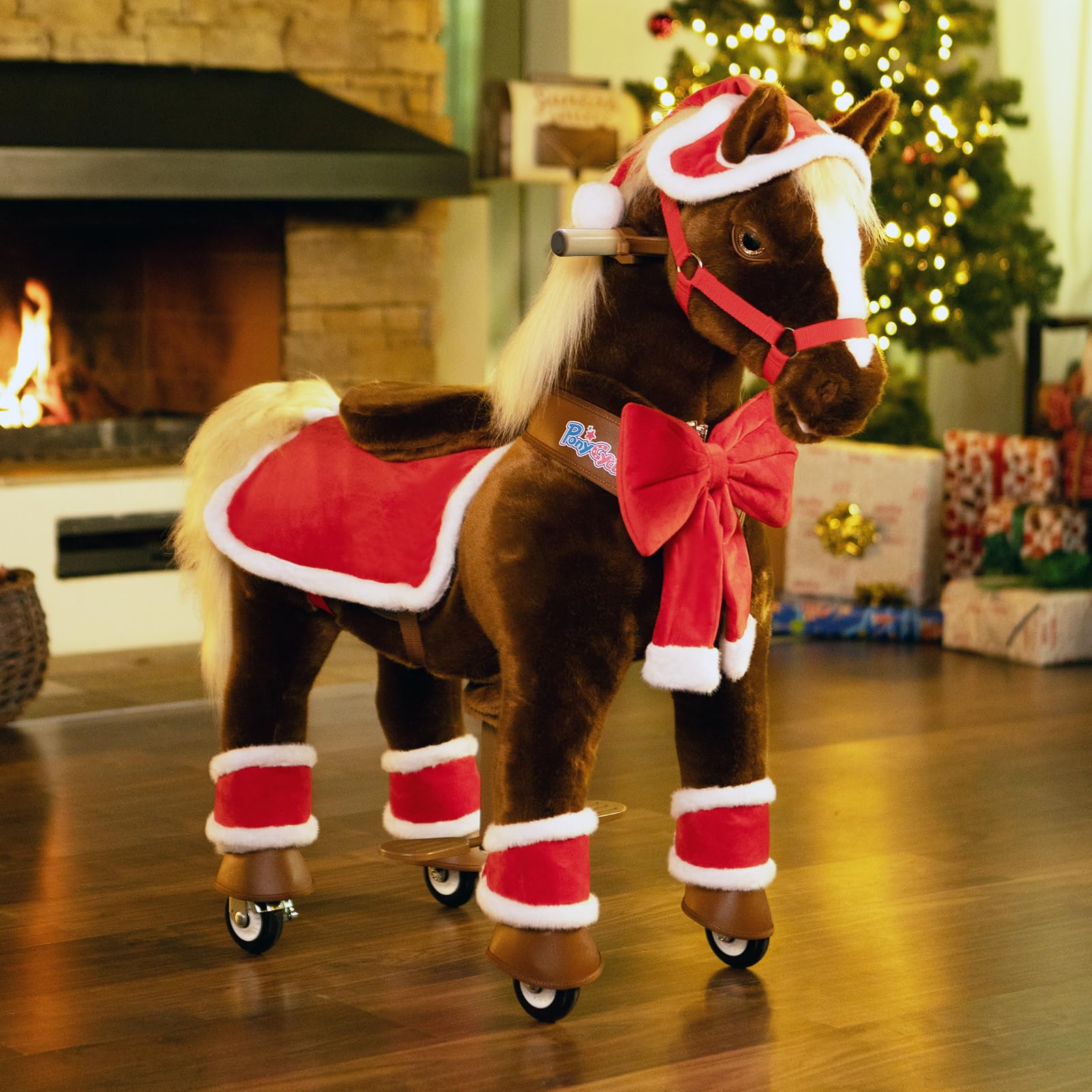 PonyCycle Montar en Caballo Unicornio juguete Navidad Traje Medio (adecuado Para el Modelo Y/U/E tamaño 4 Para Edades 4-7)