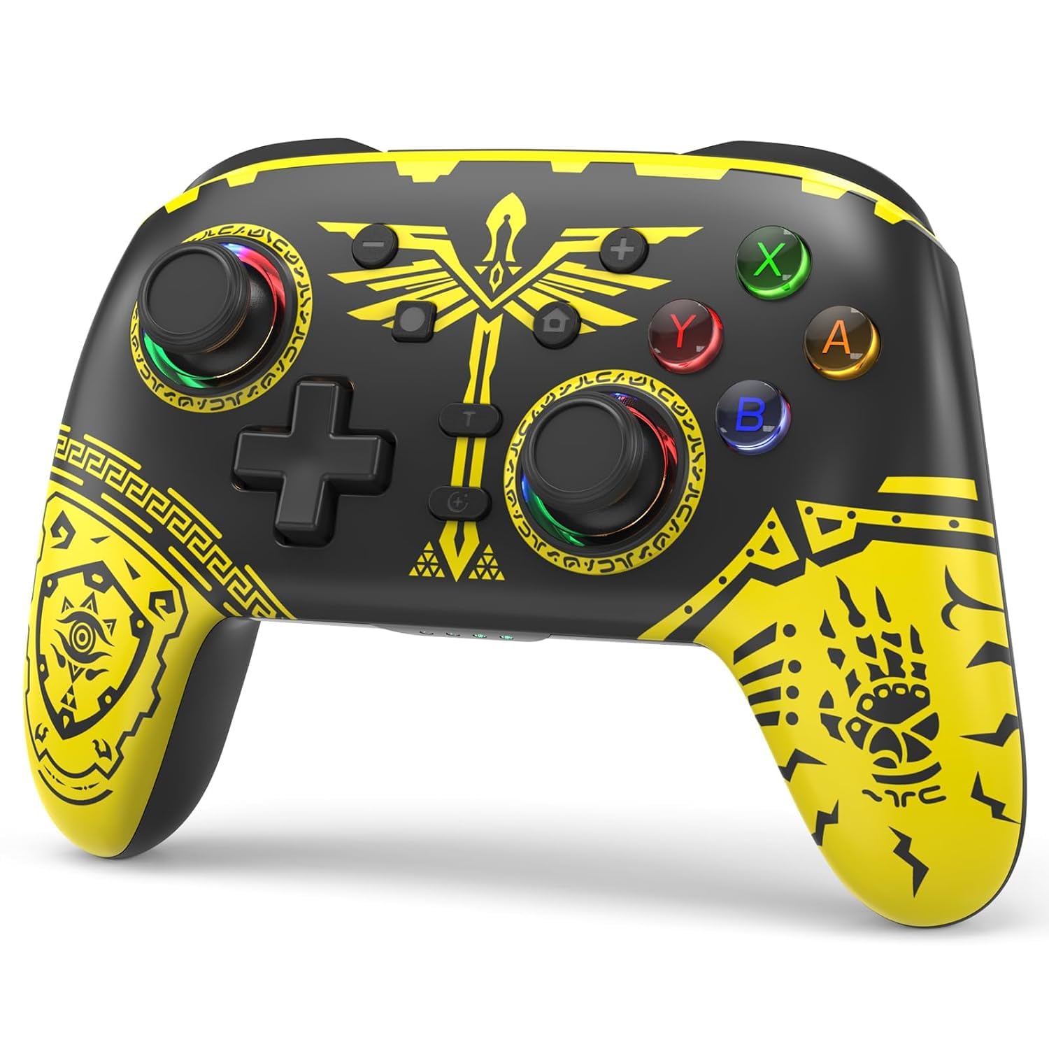 YTEAM Wireless Controller für Switch/OLED/Lite, Bluetooth Gamepad mit LED, Vibration, Turbo, Bewegungssteuerung, kompatibel mit PC, Android, Apple MFI, Steam