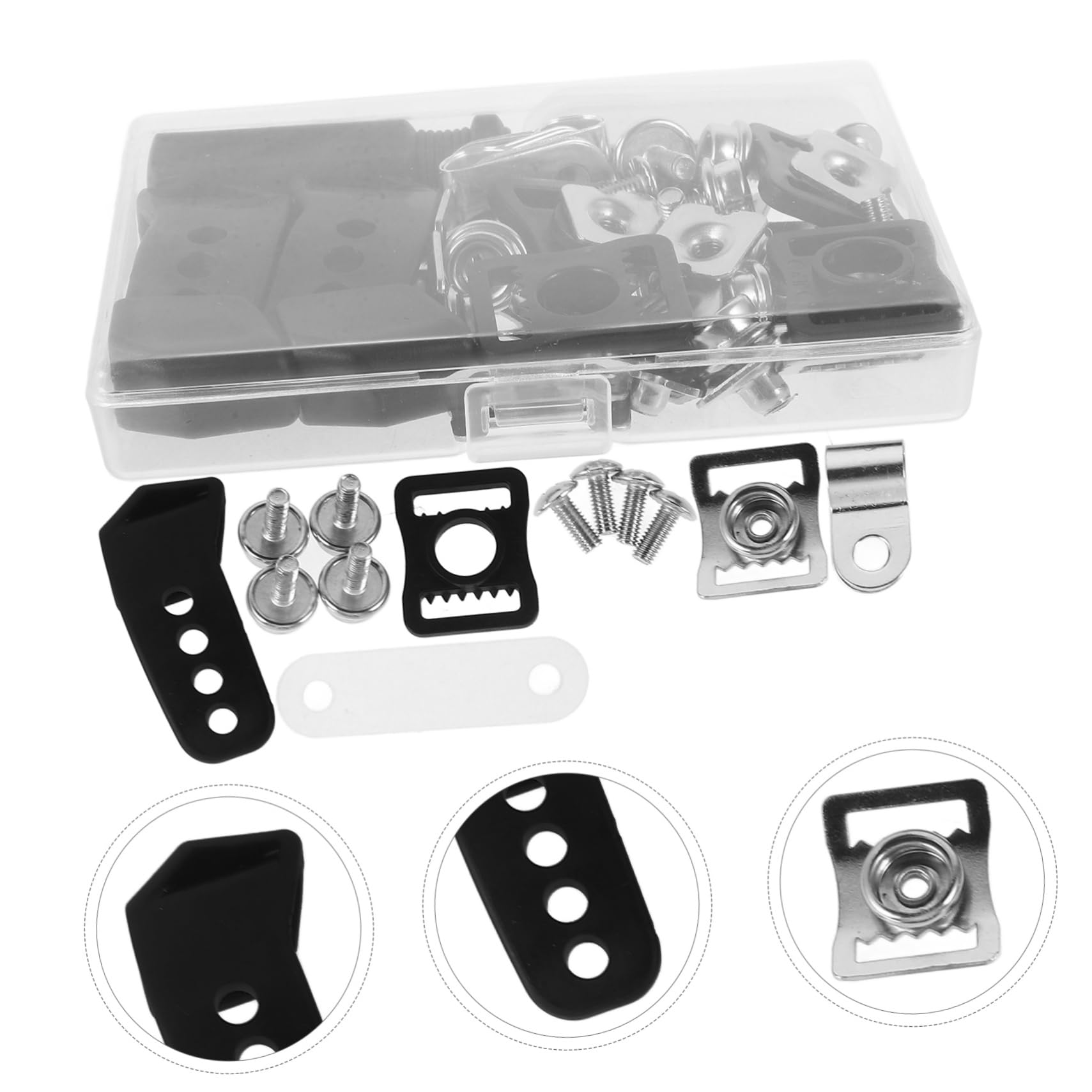 SOESFOUFU -1 Football Helmet Hardware Kit Includes Screws Nuts Chin Strap Visor Clips for Various Sports