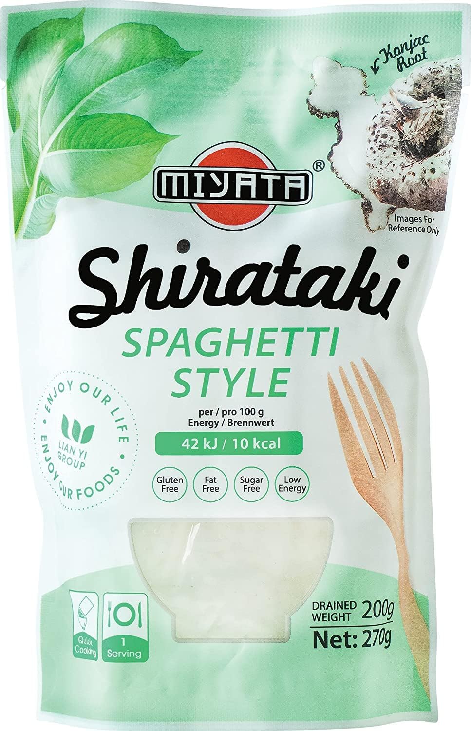 Miyata Shirataki, Low Carb Konjak Flour Noodles Spaghetti Style Pack of 6 (6 x 270 g)…