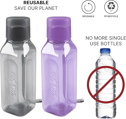 Miniatura 5 de MILTON Botella de agua de viaje, 1 botella deportiva reutilizable con tapa de cierre fácil de abrir y cuello a prueba de fugas, botellas de agua de