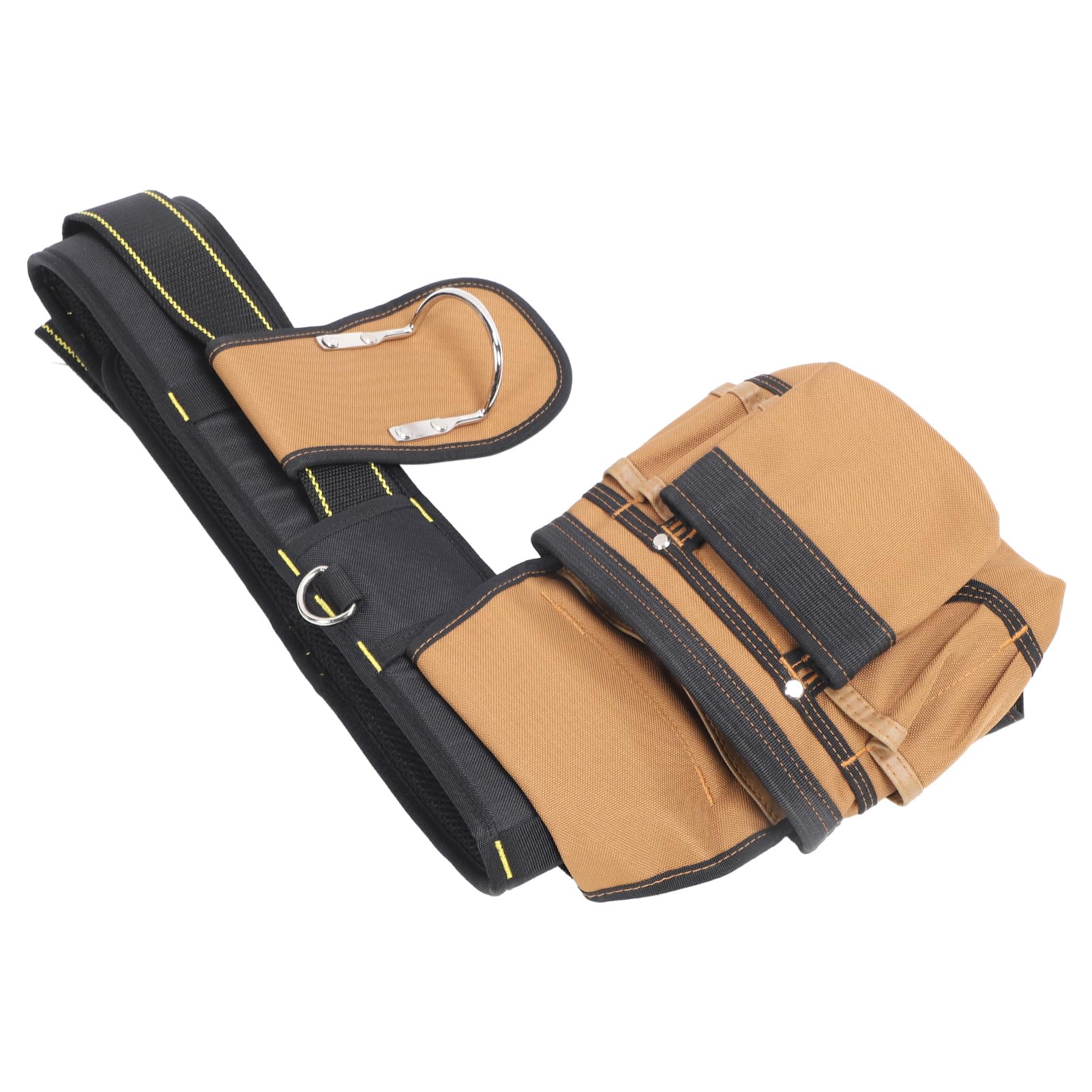 Cintura Porta Attrezzi Regolabile Staccabile con 12 Tasche Rilascio Rapido per Chiodi, Viti, Nastri, Chiavi Inglesi, Ideale per Carpentieri e Operai Edili Tessuto Oxford 1200D