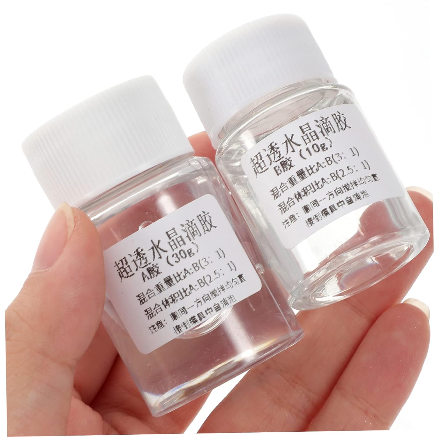 ULTECHNOVO 2sets DIY Craft Epoxy Resin Glue Part Epoxy Resin Kit Crystal Ab Jewelry Adhesive Glue