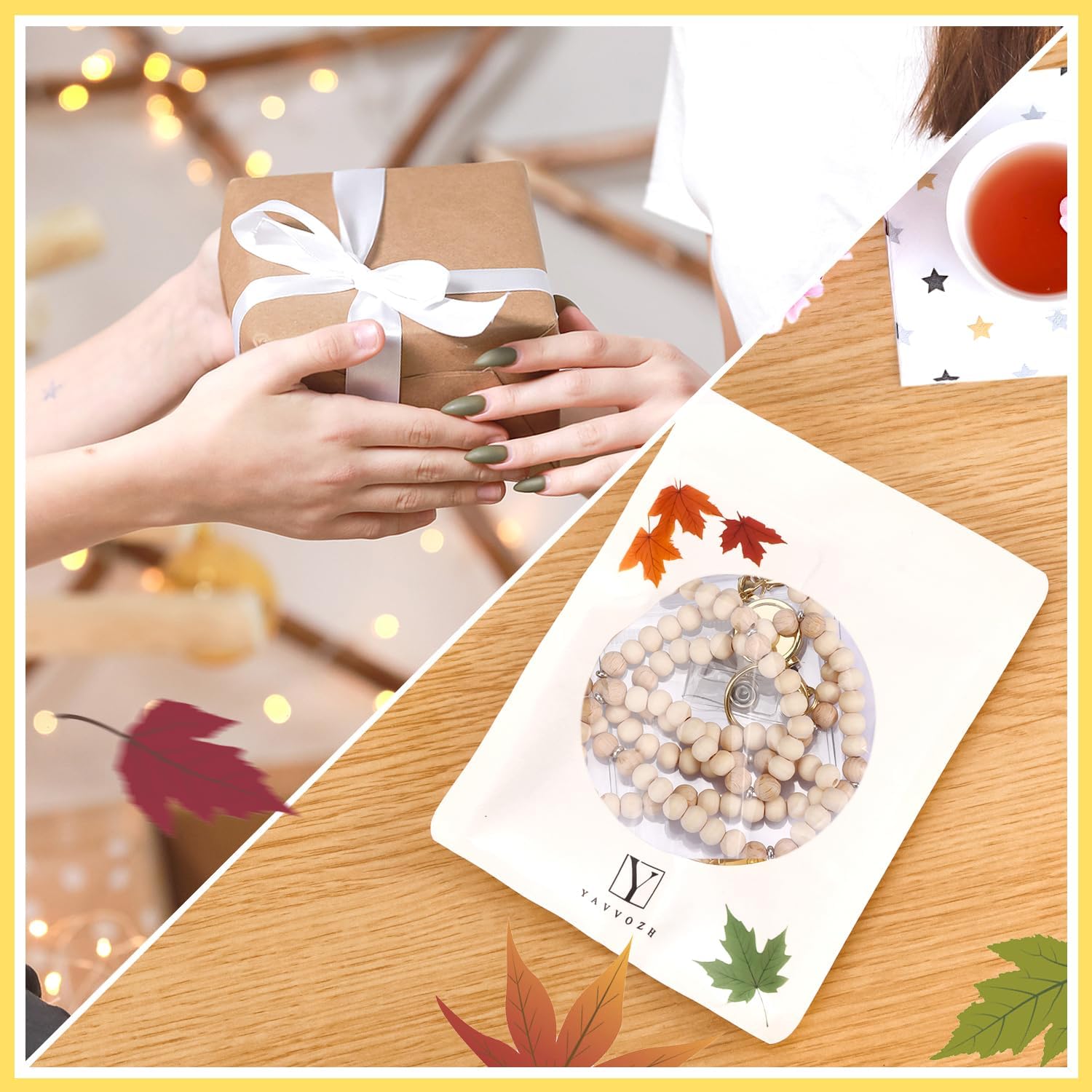 Teacher Lanyard with Id Holder, Cute Lanyards for Id Badges Keys, Retractable Natural Wooden Beaded Lanyard for Women, Pale Pink - Image 7