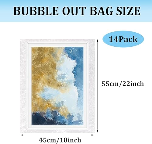 Miniatura 2 de 14 bolsas y bolsas transparentes de 18 x 22 pulgadas, bolsas protectoras de burbujas grandes, bolsas de doble pared a prueba de golpes con