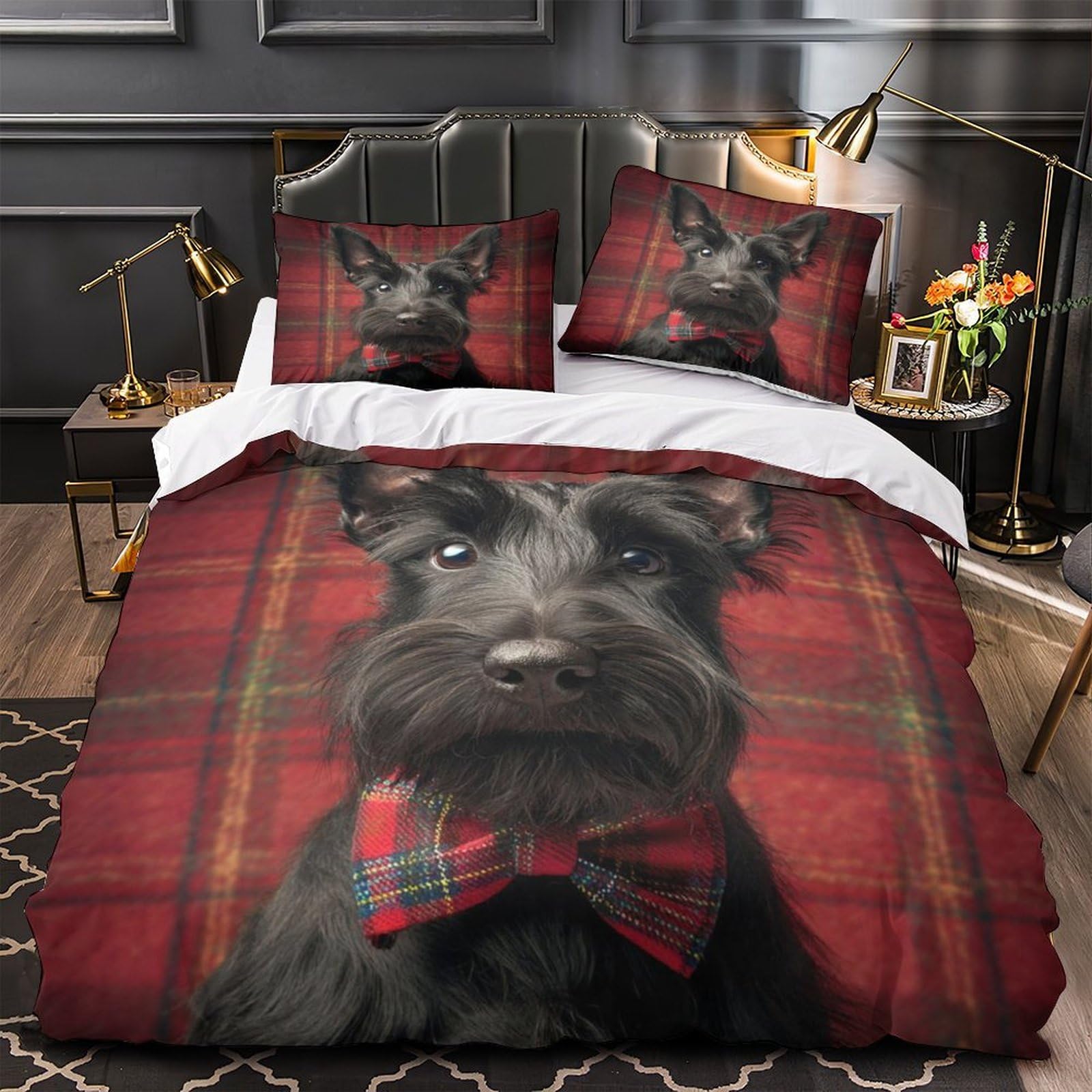 Housse de couette Scottish Terrier microfibre pour en finir avec le linge rêche
