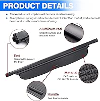 Vista 223 de Powerty Cubierta de Carga para Accesorios Kia Sportage 2023-2025 2026, Textura de Lona Cubierta Retráctil para Maletero Trasero de Carga de Equipaje