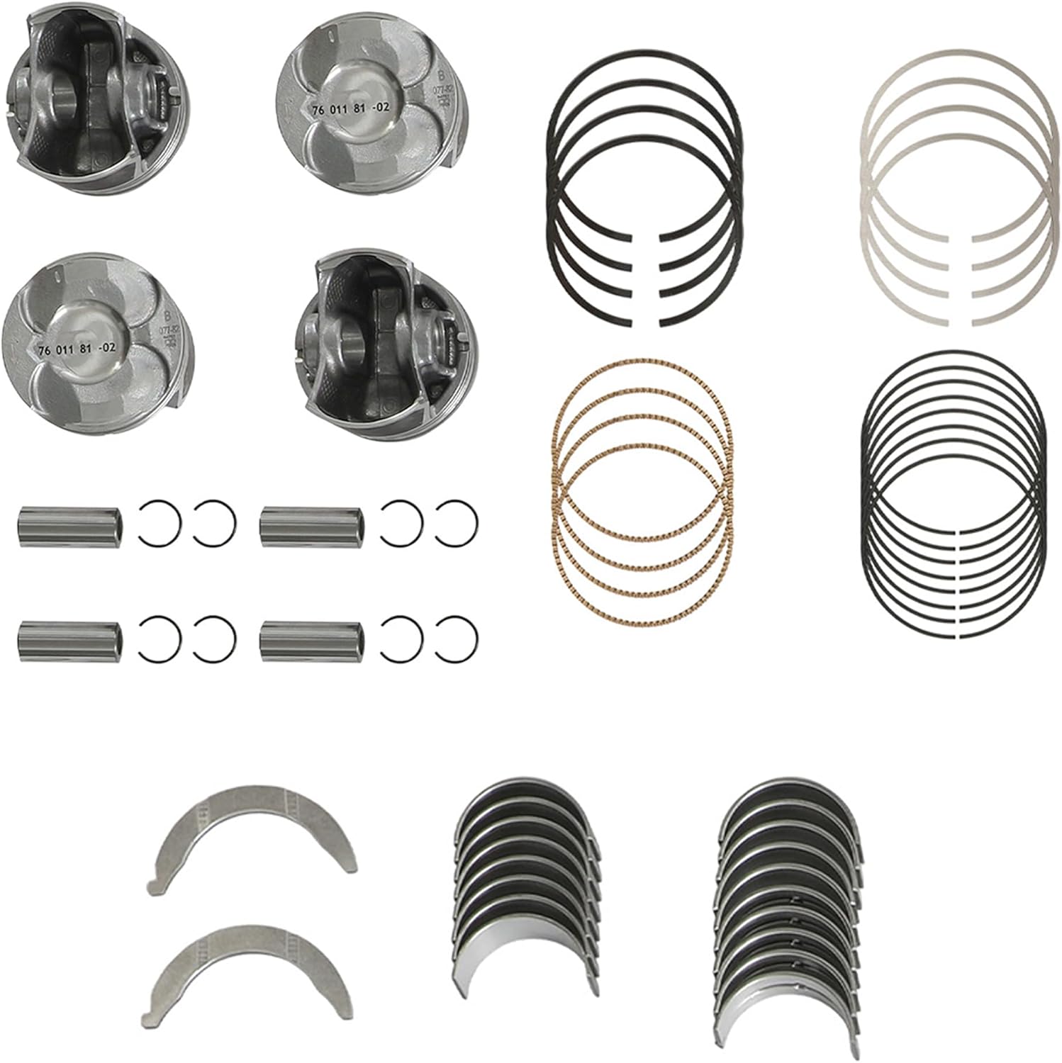 N13 N18 1.6T Engine Rebuild Overhaul Pistons Gaskets Seals With Bearings Kit Fit For BMW 116i 316i F20 F30 Cooper R55 N13 N18 1.6T 2009-2016 Replace#11257601181