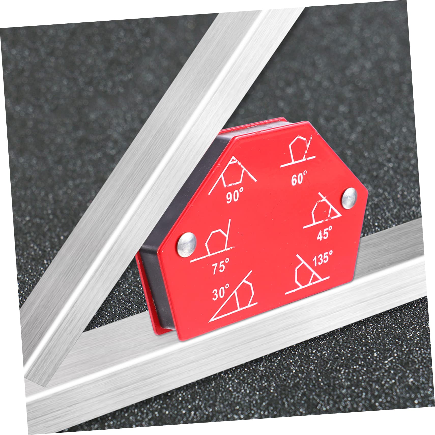 NUOBESTY Posizionatori Magnetici per Saldatura 6 Pezzi Design Compatto in Metallo, Magneti a Freccia per Saldatura Multi-angolo per Lavori Precisi e Professionali