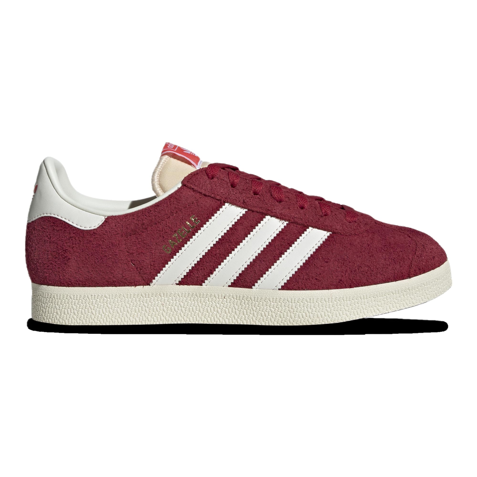 adidas Originals Gazelle - Men's (IF9652, Cream White/Off White/Team Victory Red) Size 5.5