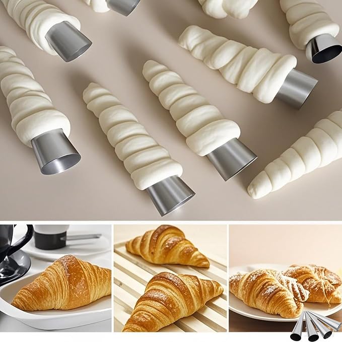40 PCS Moldes de Cono para Crema Acero Inoxidable miniatura 6