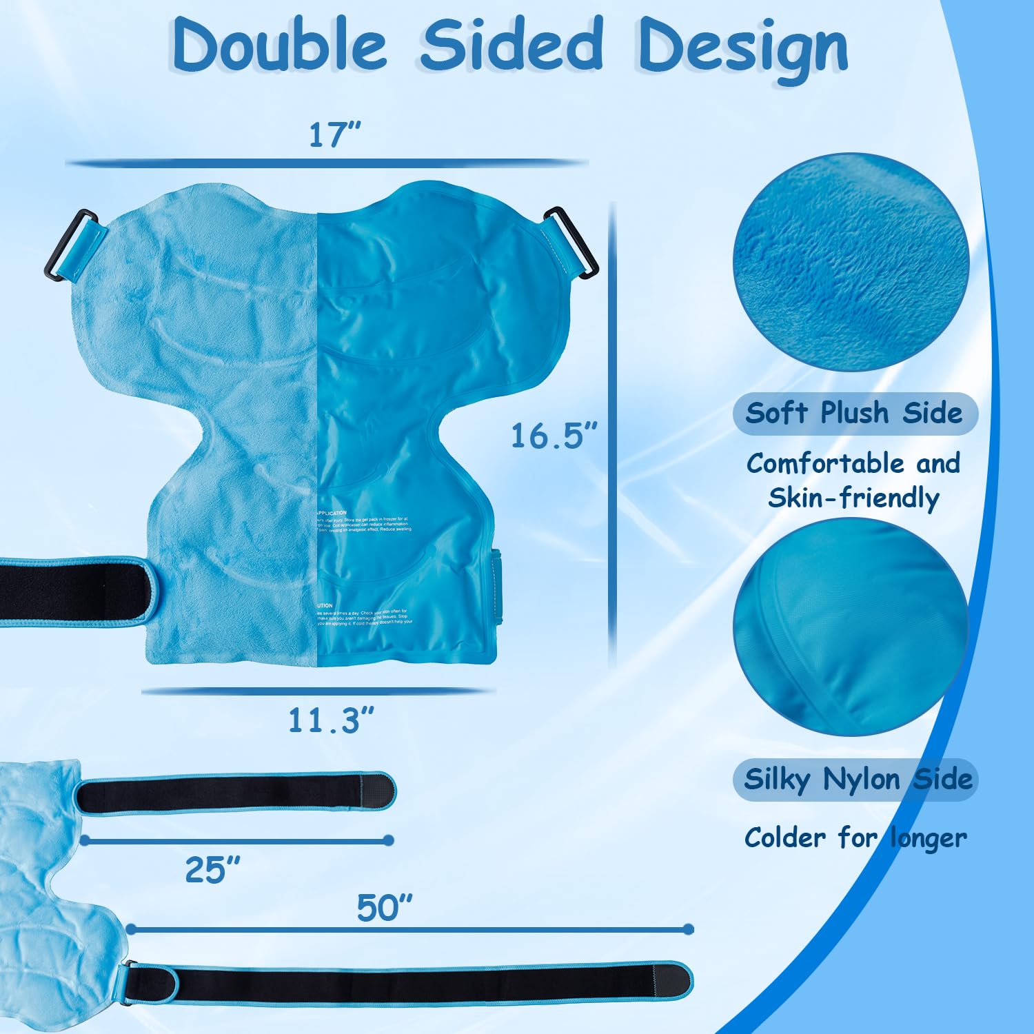 King Mills Plus Size Rotator Cuff Shoulder Brace with Big Ice Pack, Ergonomically Designed as Shoulder Impingement Brace or Wraps for Pain Relief and Surgery Recovery