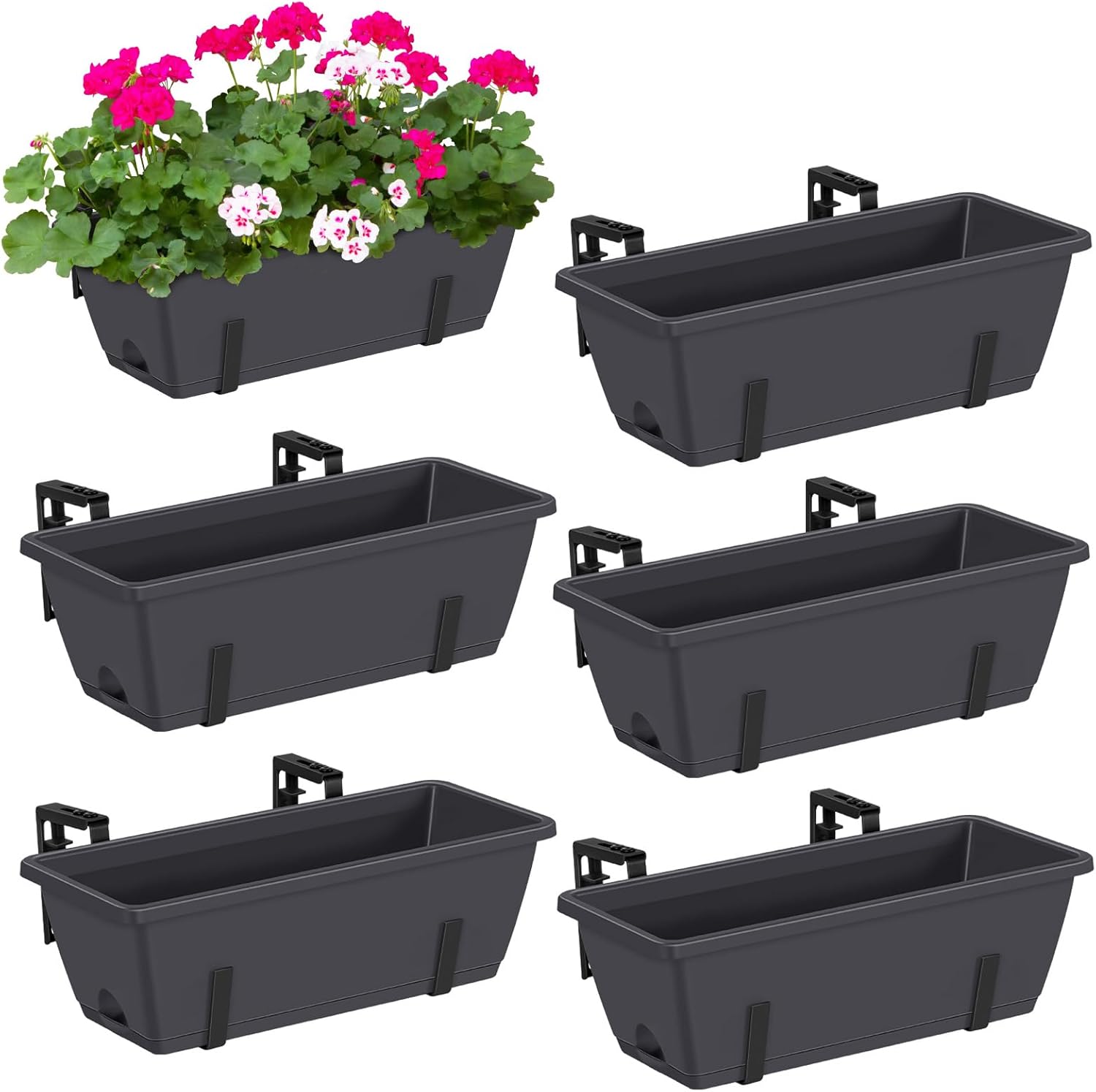 CADUKE Railing Planter Boxes Review: Best 6-Pack Deck Rail Planters for Balcony Gardens